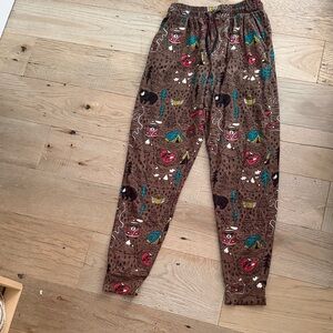 Leggings Depot Brown Patterned Sleep Pants